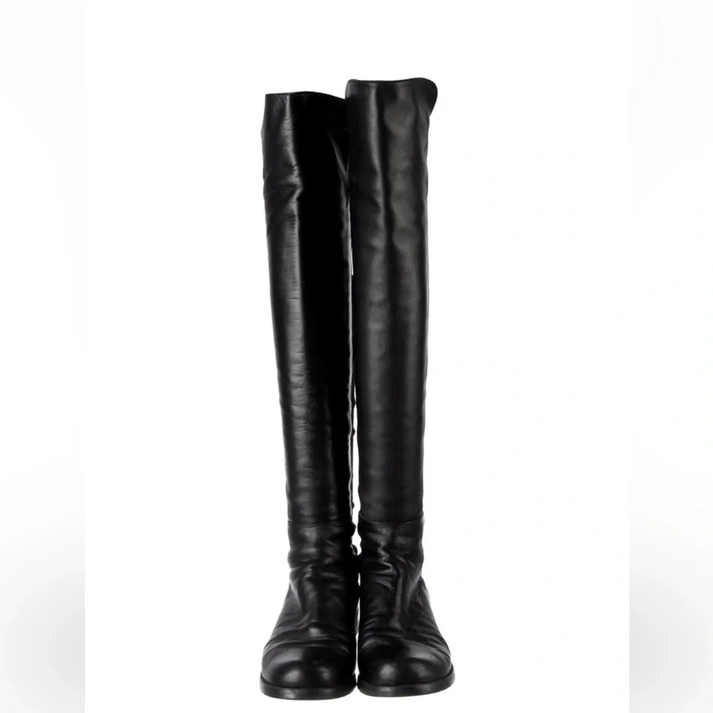 Stuart Weitzman 5050 Boot Black Leather size 5 - Picture 4 of 8